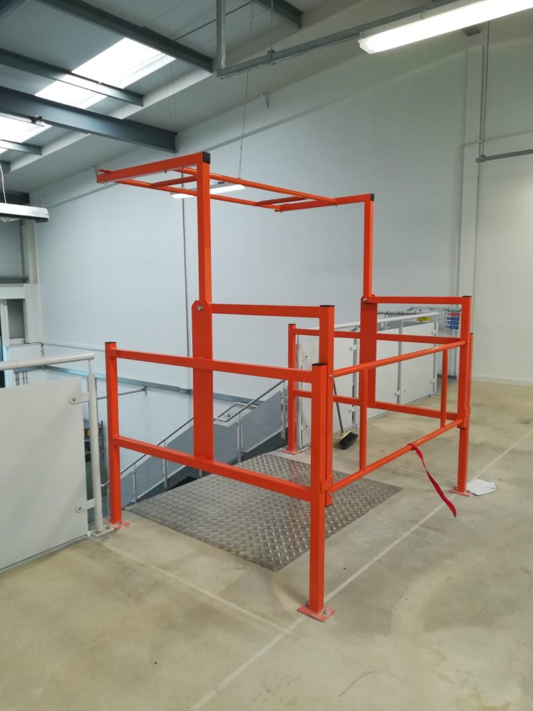 Standard Pallet Gate installed within existing handrailing